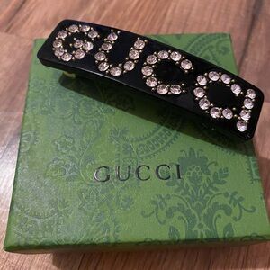 Gucci Crystal black hair clip